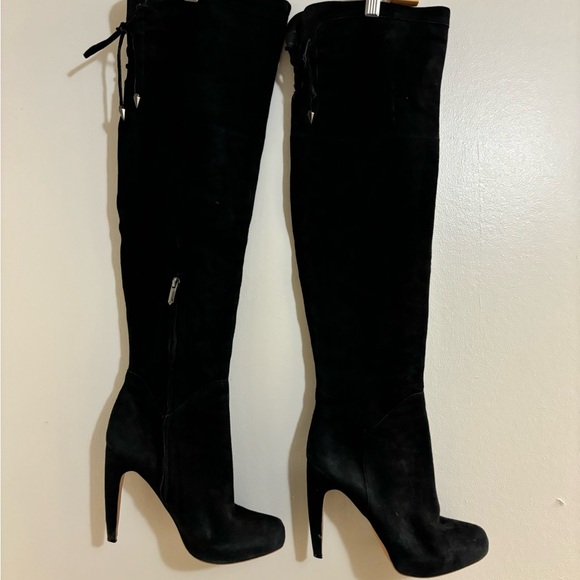 Sam Edelman Kayla Suede Over the Knee Boots Black Size: 7.5M - Picture 6 of 16